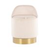 Marla - Contemporary / Glam Vanity Stool - Gold / Cream - Image 5