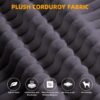 2 In 1 Foldable Sofa Plush Corduroy Sofa Convertible Floor Sofa Bed Deep Seating With Multi Functional Blanket Suitable For Living Rooms - Dark Gray - Image 16
