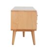 TV Cabinet With Chinese Changhong Glass Doors, Two Drawer Storage Space TV Standing - Natural - Image 9