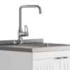 Murphy - Laundry Cabinet With Faucet And Stainless Steel Sink - White - Image 5