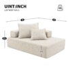 Lounge Frame For Oversized Modular U Shaped Sectional Floor Couch Convertible Compressed Couch, Spacious Foam Filled Sofa - Beige - Image 10