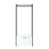 Fiona - Contemporary Wood And Metal Walk In Closet With 1 Drawer - White - Image 2