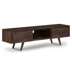 Lowry - Handcrafted, TV Media Stand - Distressed Charcoal Brown