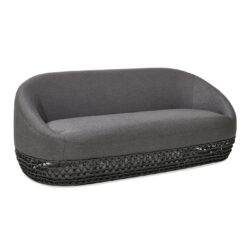 Willow - Upholstered Patio Deep Seating Sofa - Graphite Gray / Black