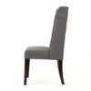 Elegant Tufted Dining Chair (Set of 2) With High Backrest - Dark Gray - Image 8
