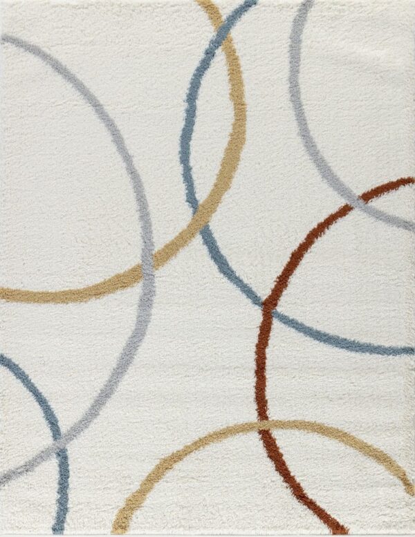 Loft Shag - 5' 3" X 7' Polypropylene Shaggy Area Rug - Ivory