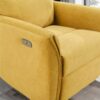 Asheville - Suede Recliner Chair - Dark Yellow - Image 2