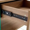 Elegant Bedside Table With Drawers And Transparent Tempered Glass Sides - Wood - Image 17