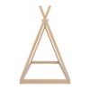 Wood Twin Size Tent Bed For Kids, Montessori Style Low - Floor Bed, House-Shape Tent Bed Frame For Boys Girls Teens, Without Slats - Natural - Image 7