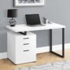Computer Desk For Home Office, Laptop, Left Right Set - Up, Storage Drawers - White - Image 11