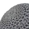 Nikki - Hand Knit Round Pouf - Gray - Image 6