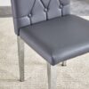 Armless Dining Chairs, Grid And Buckle Design Of The Back (Set of 4) - Gray - Image 13