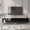 Modern Stylish TV Stand TV Cabinet For 80" TV - White / Black - Image 3