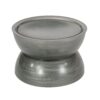 Sparling - Modern Iron Hourglass Coffee Table With Lipped Edge - Antique Silver - Image 6