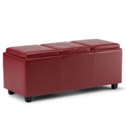 Avalon - Storage Ottoman - Red