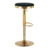 Dakota - Contemporary Upholstered Adjustable Barstool (Set of 2) - Gold / Green - Image 4