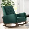 Demetrius - Solid Wood Rocking Chair - Green - Image 7