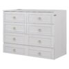 Full Size Murphy Bed With Large Drawers, Space Saving Design - White - Image 9