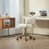 Modern Home Office Desk Chair With Wheels, Swivel, Height Adjustable - Beige - Image 8