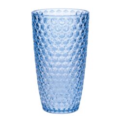 Leading Ware Diamond Cut Acrylic Drinking Glasses (Set of 4), Bpa Free, 19Oz - Blue