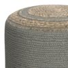 Serena - Round Braided Pouf - Dove Gray - Image 5