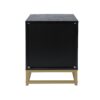 Allen - 2 Drawer Side Table, Display Rack For Bedroom And Living Room, Nightstand Side Table Bedroom Storage Drawer Bedside End Table - Black / Beige - Image 13