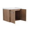 Modern Floating Bathroom Vanity With Resin Sink Soft Close Doors 24" Plywood Design - Imitative Oak - Image 7