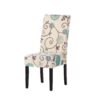Contemporary Dining Chair Set With Rubberwood Legs - White / Blue - Image 5