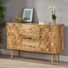 3 Drawer Sideboard With 2 Doors (KD Legs) - Natural - Image 6