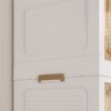Portable Wardrobe Closet Storage Organizer For Clothes With Magnetic Doors, 12 Cubes & 2 Hanging Rods - White - Image 10