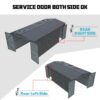 Outdoor Storage Shed, Metal Garage Shed Backyard Utility Tool House Building With 2 Doors And 4 Vents For Car, Truck, Bike, Garbage Can, Tool, Lawnmower - Black - Image 5