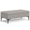 Rebecca - Large Coffee Table Storage Ottoman With Lift Up Lid - Gray - Image 2
