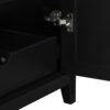 Freestanding Bathroom Vanity Combo With Ceramic Sink Shaker Style Vanities 2 Doors And 2 Drawers - Black - Image 21