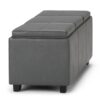 Avalon - Storage Ottoman - Stone Gray - Image 7