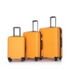 3 Piece Luggage Sets Lightweight Suitcase With Two Hooks, Spinner Wheels, Tsa Lock, (20/24/28) - Orange - Image 11