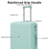 Set 3 Pieces 20" / 24" / 28" Abs Spinner Wheel Luggage, Matching Color, With Combination Lock - Mint Green - Image 11