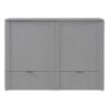 Full Size Murphy Bed With Drawer And A Set Of Sockets & USB Ports, Pulley Structure Design - Gray - Image 3