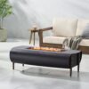 Vernon - Rectangle Fire Pit 50, 000 Btu - Dark Gray - Image 5