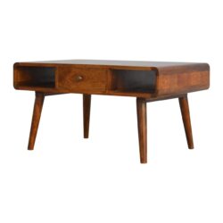 Curved Coffee Table - Chestnut