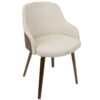 Bacci - Mid-Century Modern Dining / Chair (Set of 2) - Walnut / Cream - Image 2