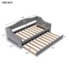 Twin Long Size Daybed With LED Belt And Trundle - Gray - Image 3
