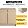 Contemporary 30" Freestanding Bathroom Vanity With White Resin Sink & Soft Close Cabinet Doors - Oak - Image 4