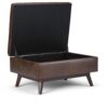 Owen - Coffee Table Storage Ottoman - Distressed Chestnut Brown - Image 3