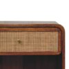 Open Woven Bedside Table, 1 Drawer - Chestnut - Image 5