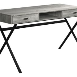 Computer Desk For Home Office, Laptop, Storage Drawers, Contemporary - Gray