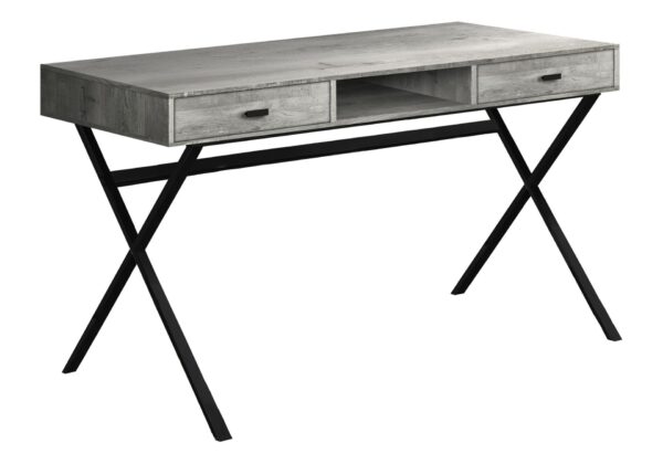 Computer Desk For Home Office, Laptop, Storage Drawers, Contemporary - Gray
