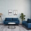 Luxurious Comfort Stationary Loveseat - Space Blue - Image 9