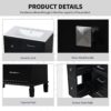 Bathroom Vanity With Ceramic Sink, Flip Out Drawer Design For Plumbing, Soft Close Drawers - Black - Image 10