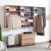Devi - Wall Mounted Wood Closet System With Modular Versatility And Warm - Oak - Image 2
