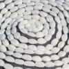 River - Handcrafted Water Resistant Cylindrical Pouf - White - Image 5